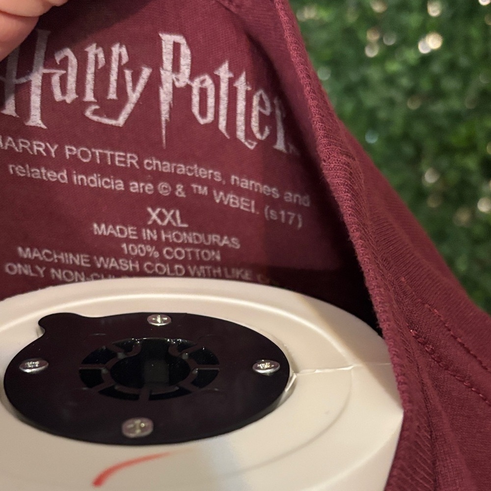 Women's Maroon Graphic Tee with Yellow 9 3/4 Emblem Harry Potter # 110 - Picture 6 of 6